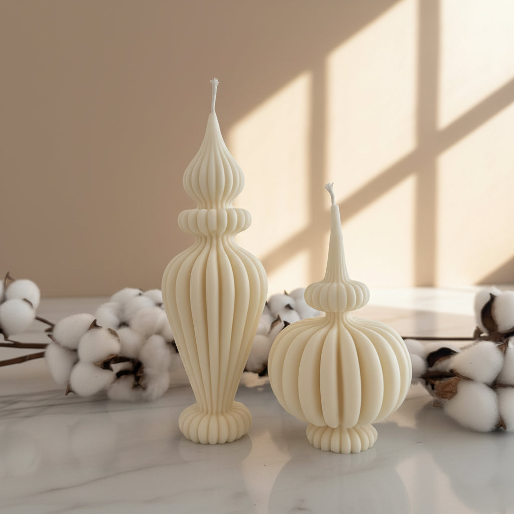 Vase Candle – sculptural soy wax candle for home décor by Kenziya Home