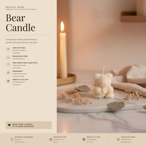 Bear Soy Wax Candle