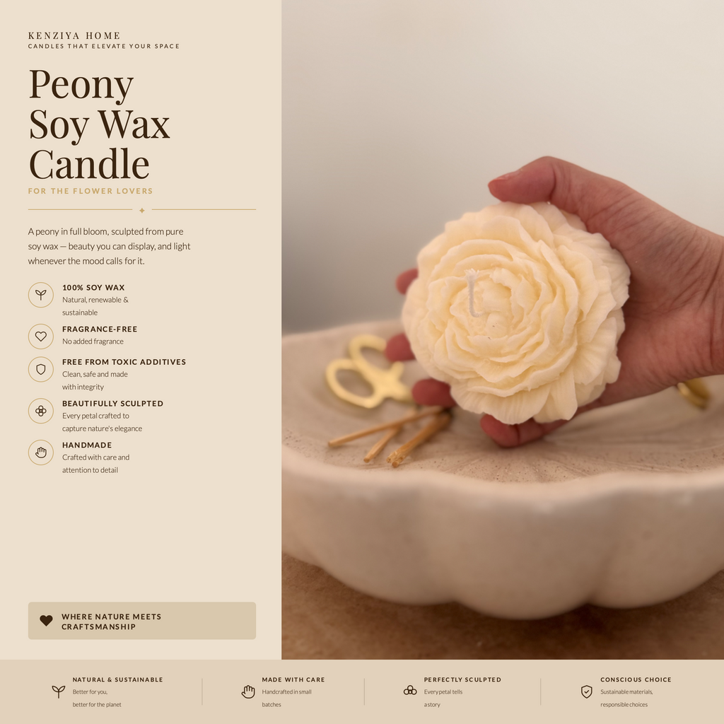 Peony Soy Wax Candle
