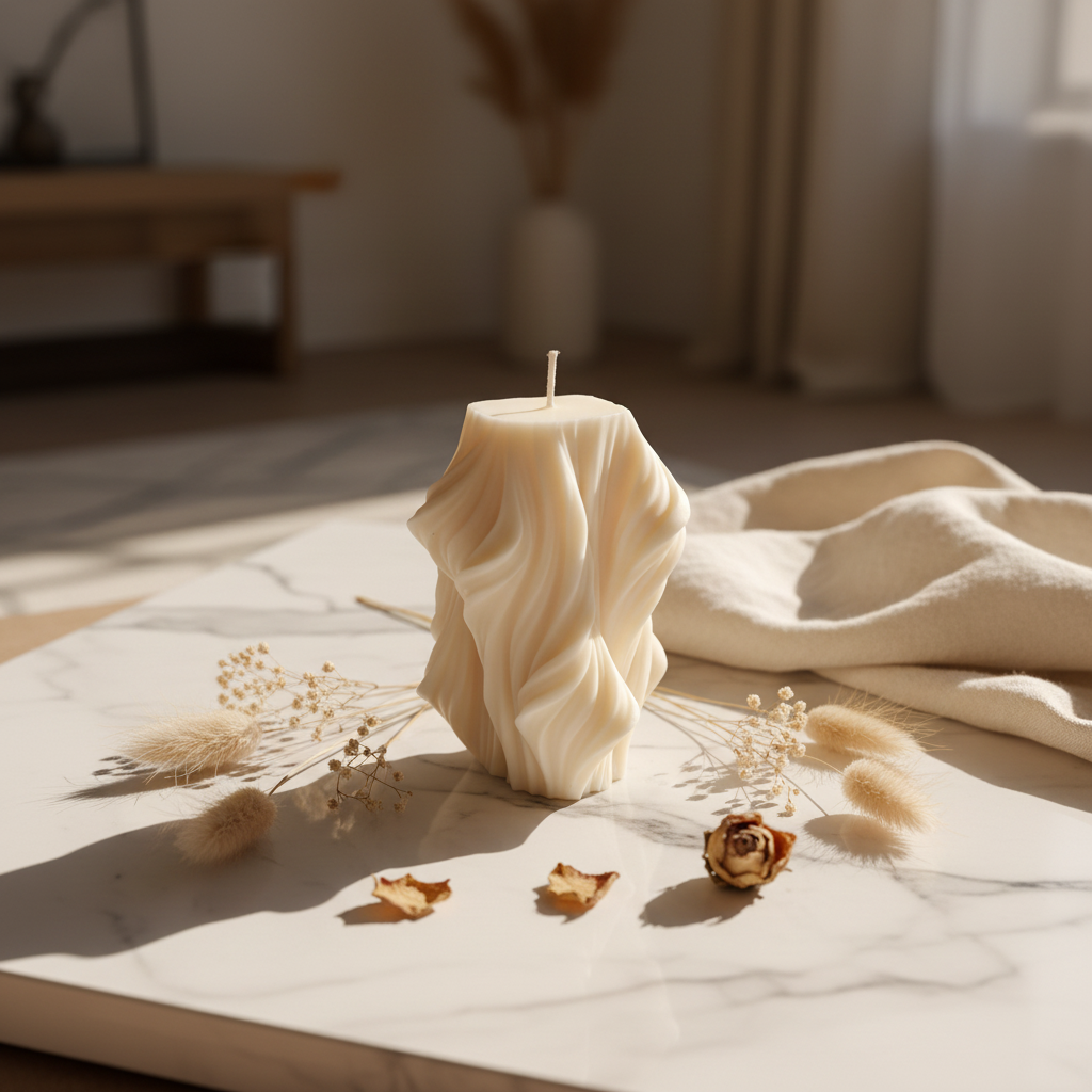 Wavy Soy Wax Candle